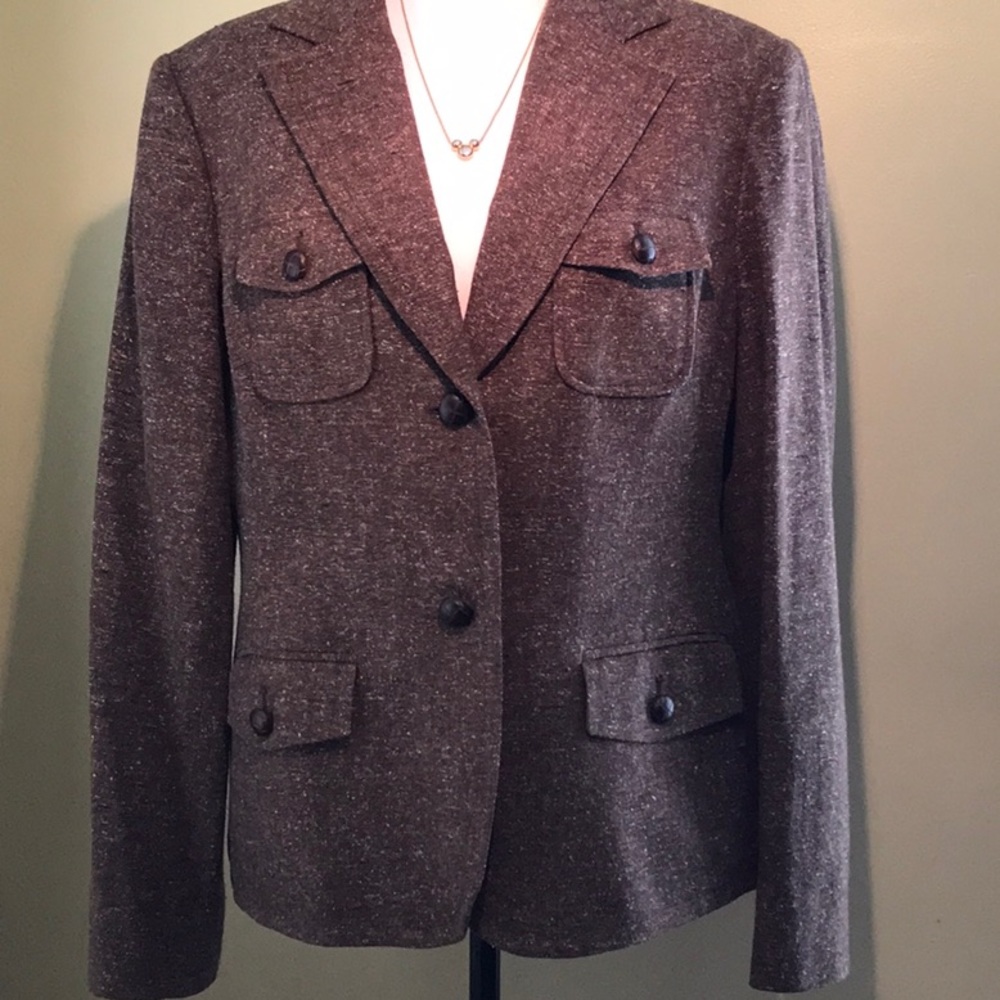 STYLE & CO. Brown Tweed Jacket/Blazer, Size XL